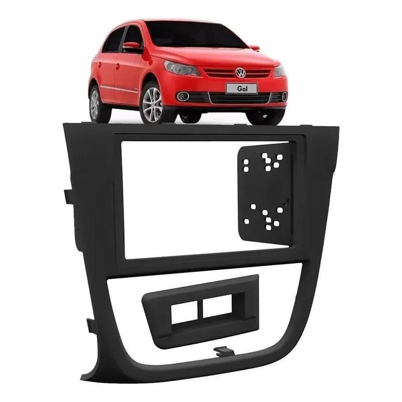 Moldura 2 Din Painel Multimídia Gol Voyage Saveiro G6 G5