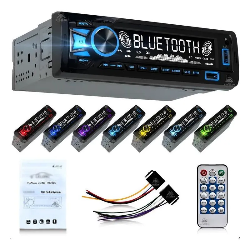Som Automotivo Radio De Carro Potente 4x65W Melhor Que Paine