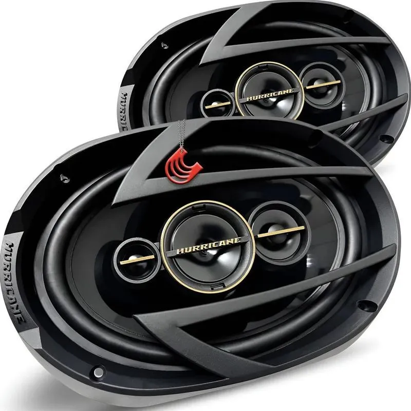 Par Alto Falante 6x9 Automotivo Som 520w Hurricane Preto