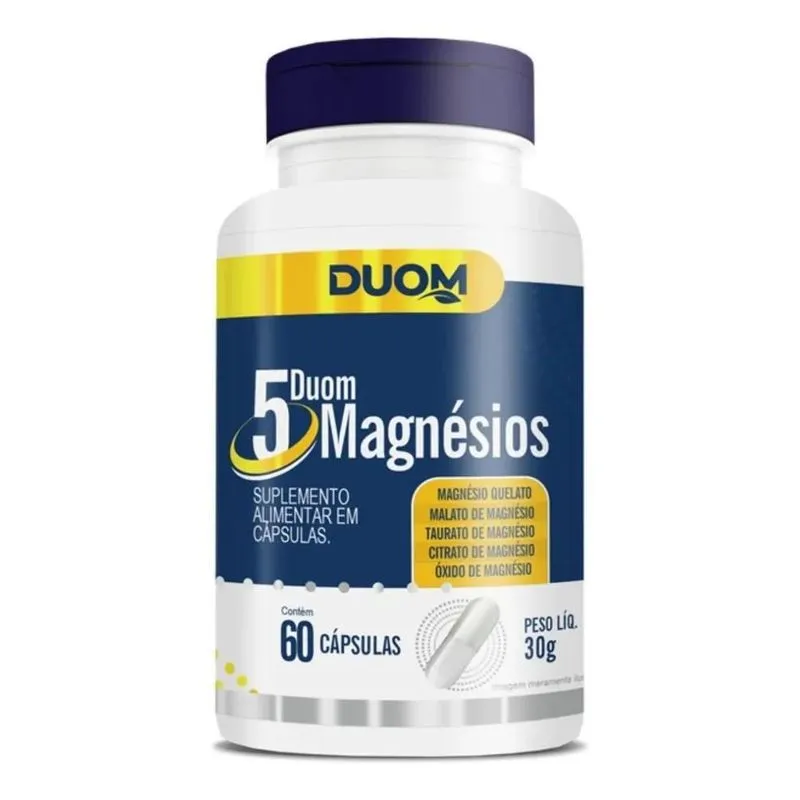 10x Duom 5 Magnésios Malato Quelato Taurato Citrato Óxido 6