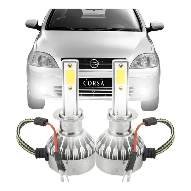 10x Lâmpadas Super Led Corsa Montana Astra Vectra Farol Mil