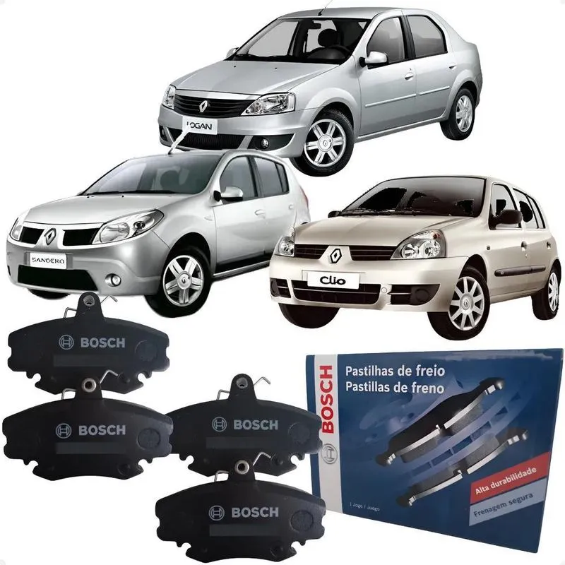 Pastilhas Freio Dianteiro Renault Clio Logan Sandero Bosch