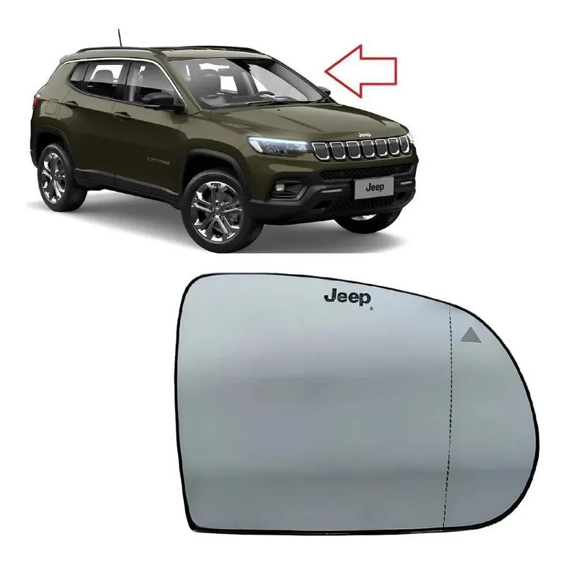 Espelho + Base Retrovisor Jeep Compass 2017 A 2023 Or Direit
