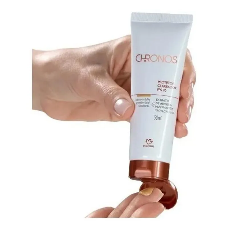 Natura Protetor Clareador Fps 70 Chronos Claro Médio 50ml