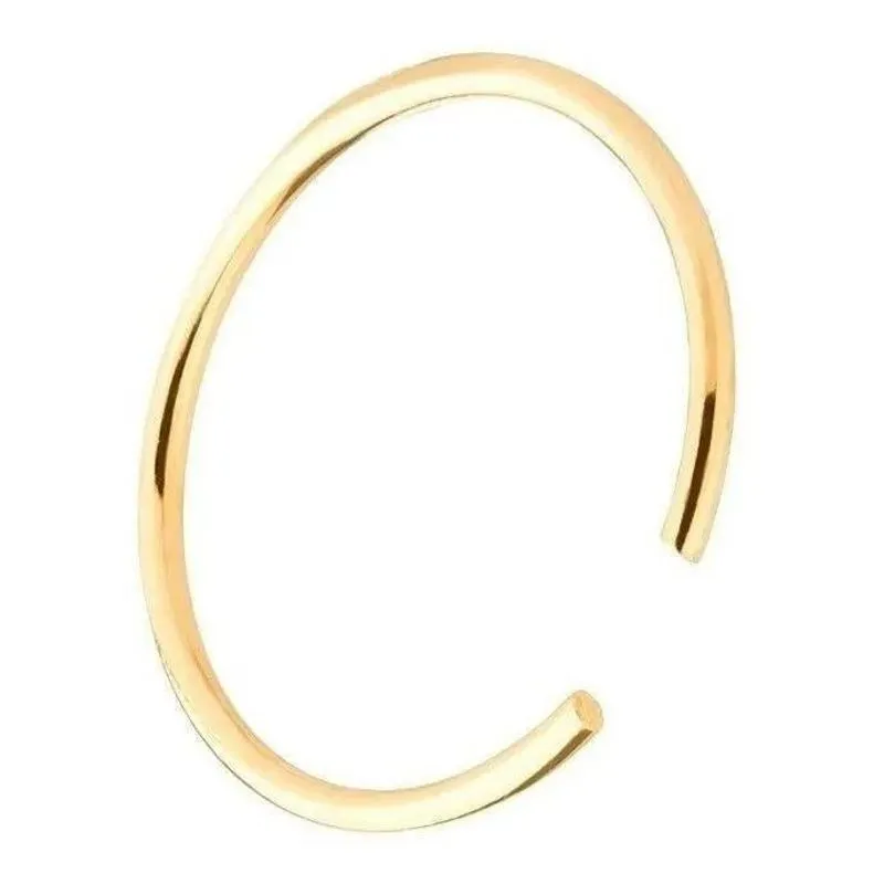 2x Piercing Nariz Ouro 18k Legítimo Argolinha Fina E Discret