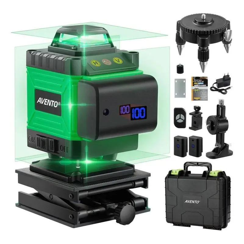 Avento Nível A Laser Verde 16 Linhas 4d 360 Autonivelante H