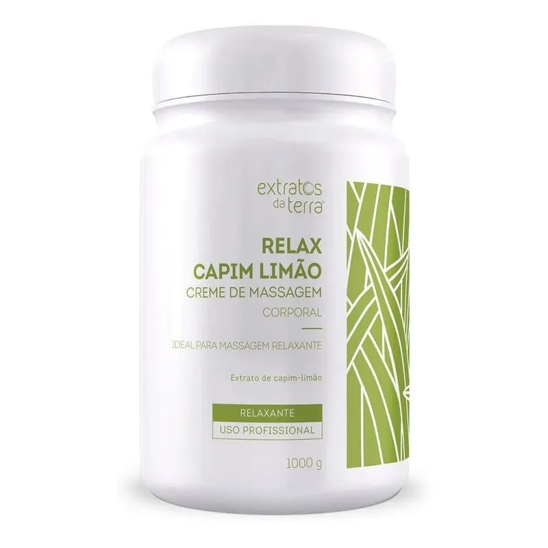 10x Vitta Relax Creme Massagem Capim-limão 1kg Extratos Da