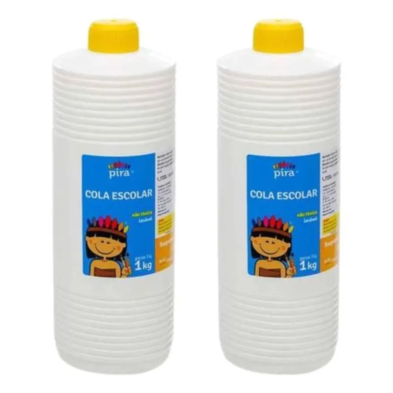 Cola Líquida Branca 1kg Piratininga Kit 2 Unidades Cor Branc