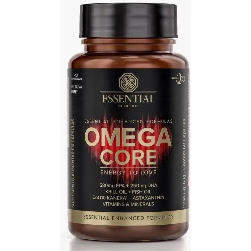 3x Ômega Core Krill + Coq 10 + Astaxantina Essential Nutriti