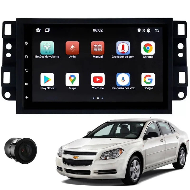 Central Multimídia Android Chevrolet Malibu 2010 á 2012 Gps
