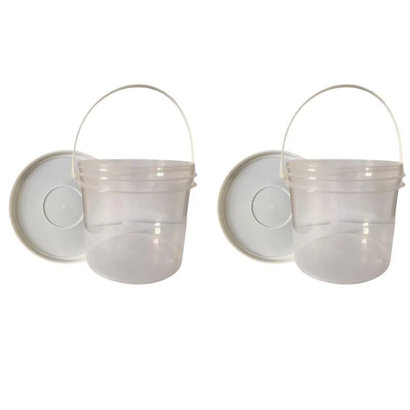 Balde 2.2l Transparente Para Iscas - 2 Pçs