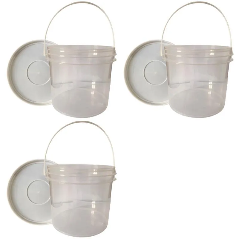 Balde Para Armazenar Peixe 2.2 Litros 3 Peças