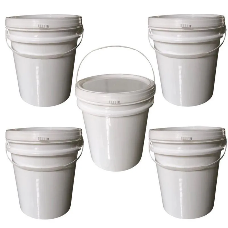 Balde Para Tinta Predial 5L Com Tampa 5 Pçs