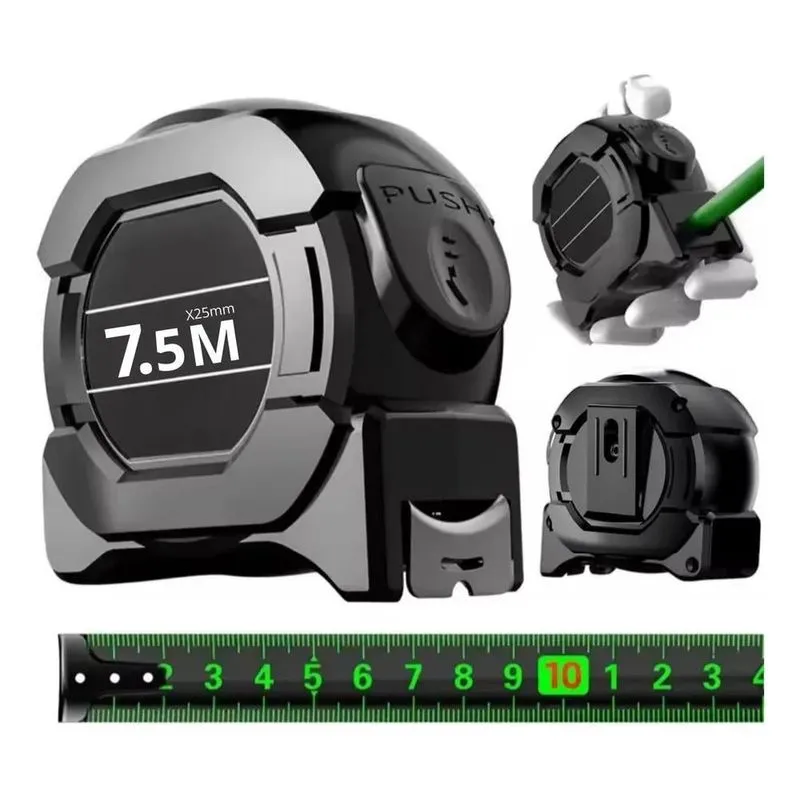3x Trena 7,5 Metros Fita Métrica Profissional Fluorescente A