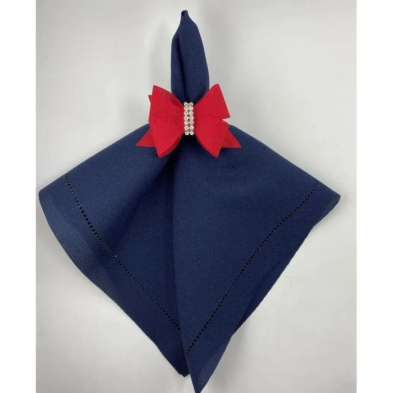 6 Guardanapos Oxford 40x40 Corte Laser Mesa Po Azul-marinho