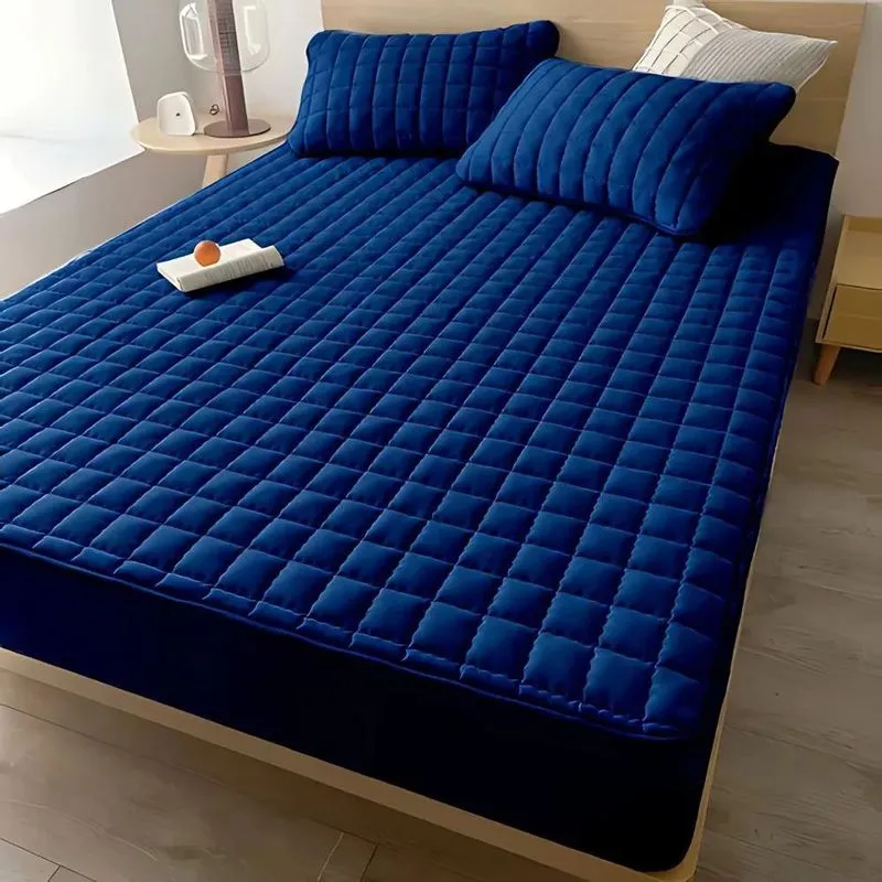 Capa Para Colchão Impermeavel Casal Matelado C Azul-marinho
