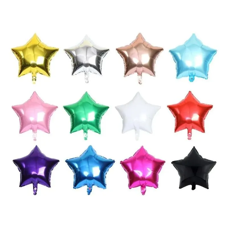 15 Balões Estrelas Metalizado 18 Polegadas 45cm