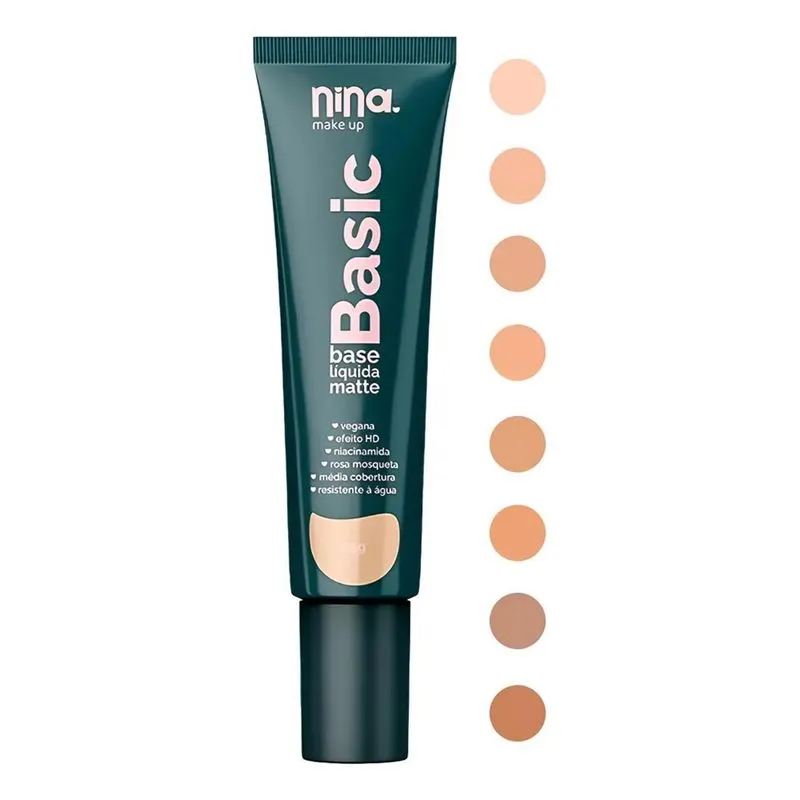 Nina Makeup - Basic - Base Liquida Matte - 25 01
