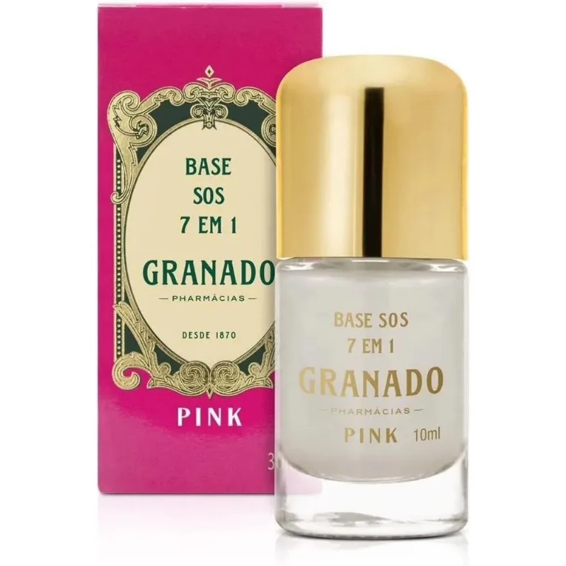 10x Esmalte Base Granado Sos 7 Em 1 Fortalecedora Para Unha