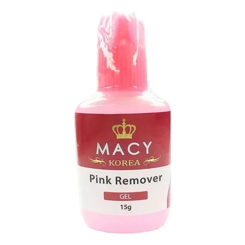 2x Removedor De Cola Alongamento Cílios Macy Pink Gel 15g