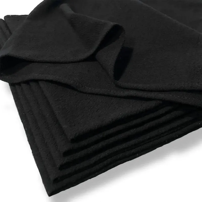 Pano De Prato Preto Pé De Galinha Com Baínha - 10 Unidades