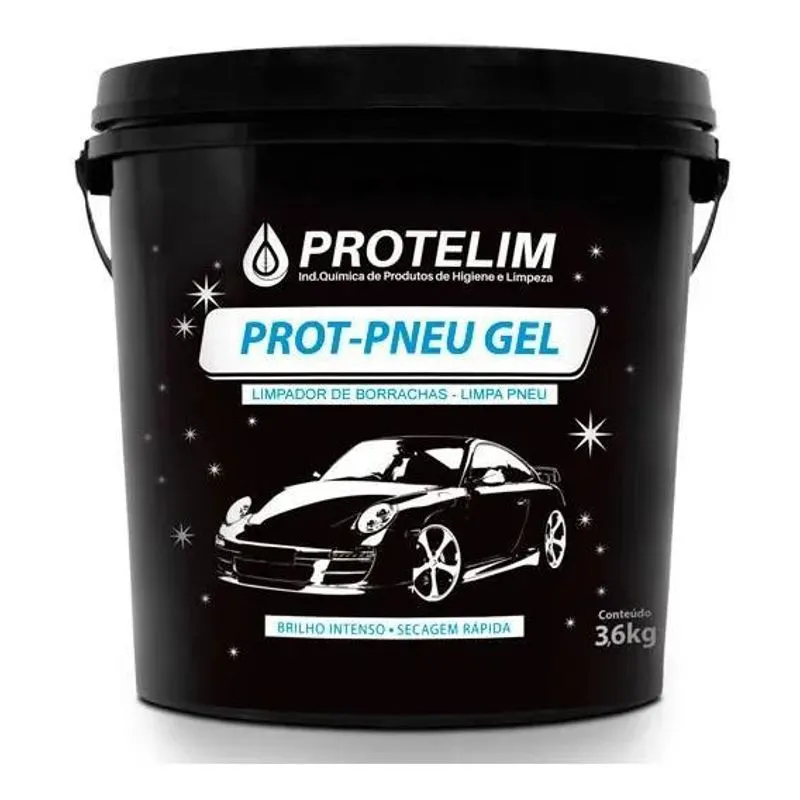 3x Prot Pneu Gel Protelim Brilho Intenso Pretinho