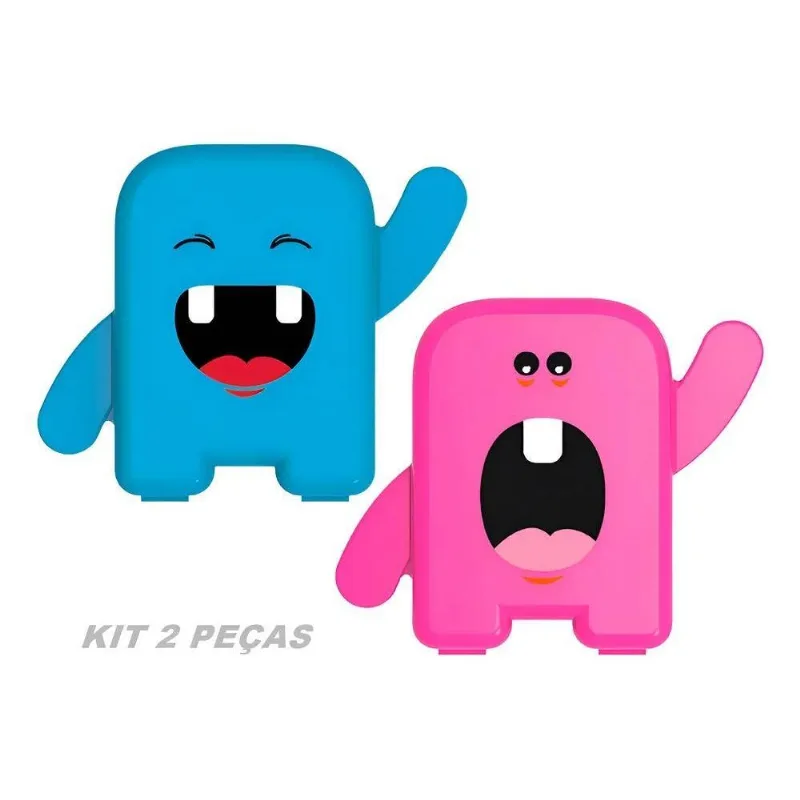 Kit 02 Album Dental Porta Dente De Leite Infantil Azul Rosa