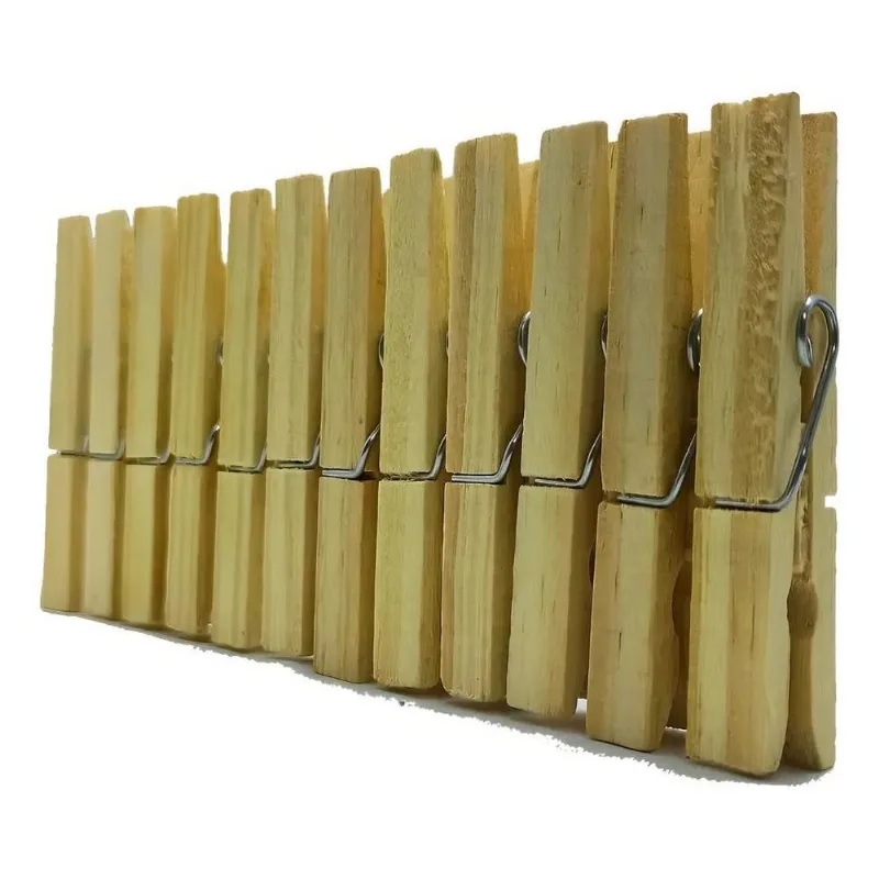 10x Prendedor De Roupa Madeira 5 Duzias