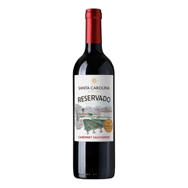 2x Vinho Chileno Tinto Reservado Santa Carolina Cabernet Sau