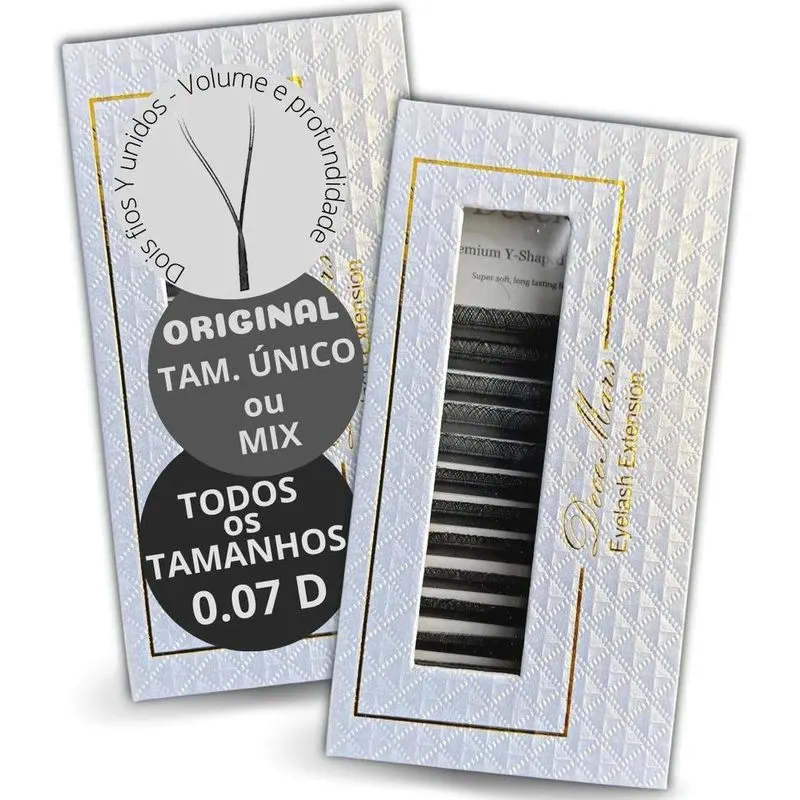 5x Cílios Y Decemars Volume Brasileiro Yy - Tamanho Único