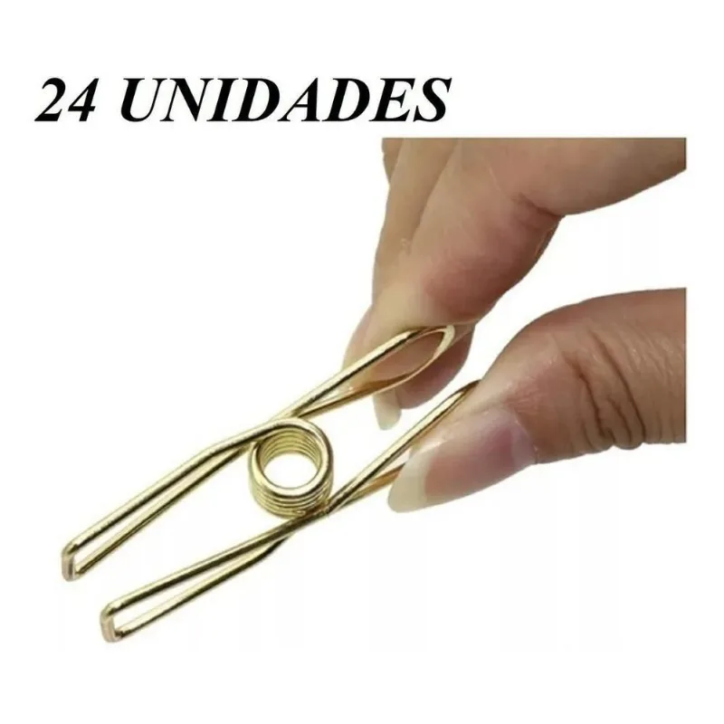 2x Kit 24pregadores De Metal Grande Varal Prendedor Roupas I