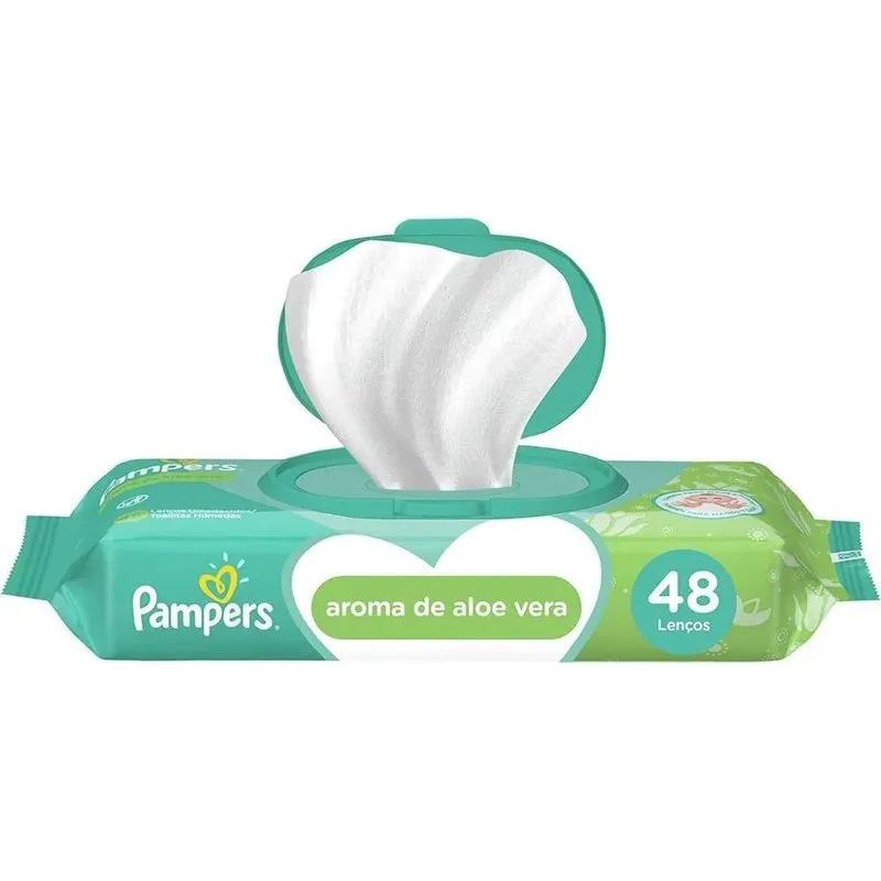 5x Lenços Umedecidos 48 Unidades Pampers