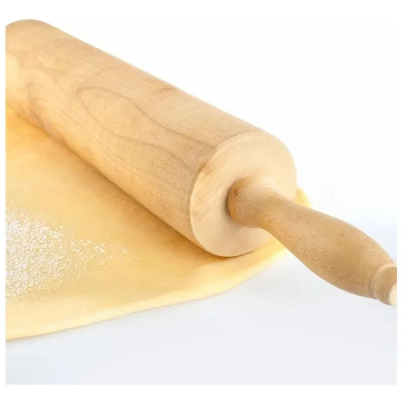 5x Rolo Para Massa Pizza Pão Pau De Macarrão De Madeira 43 C