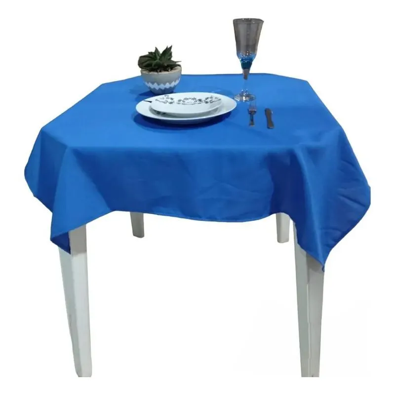 Kit 10 Toalhas De Mesa 1.0 X 1.0 Oxford Fest Azul Royal