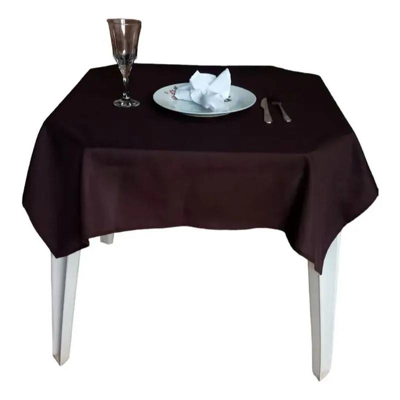 Kit 10 Toalhas De Mesa 1.0 X 1.0 Oxford Festas B Marrom