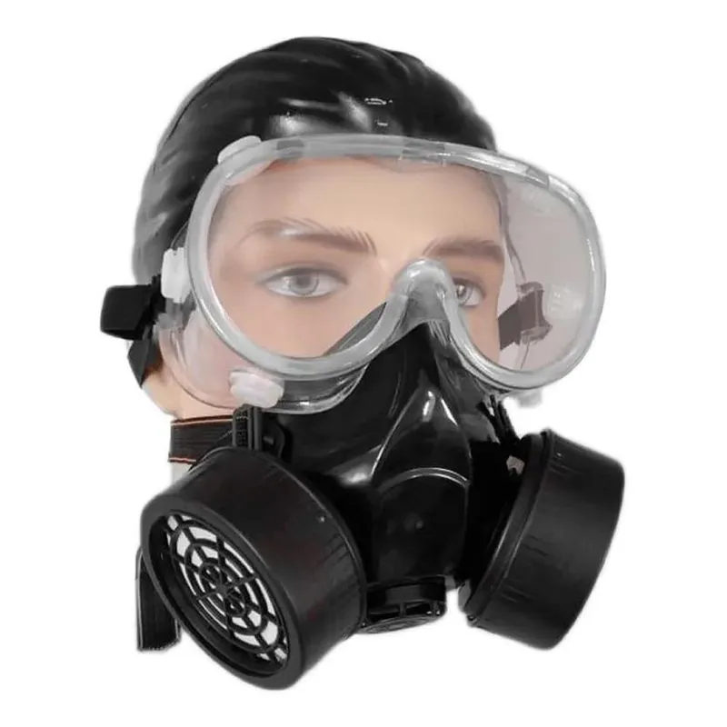 3x Kit Máscara Respiratória Com 2 Filtros Gases Ácidos + Ócu