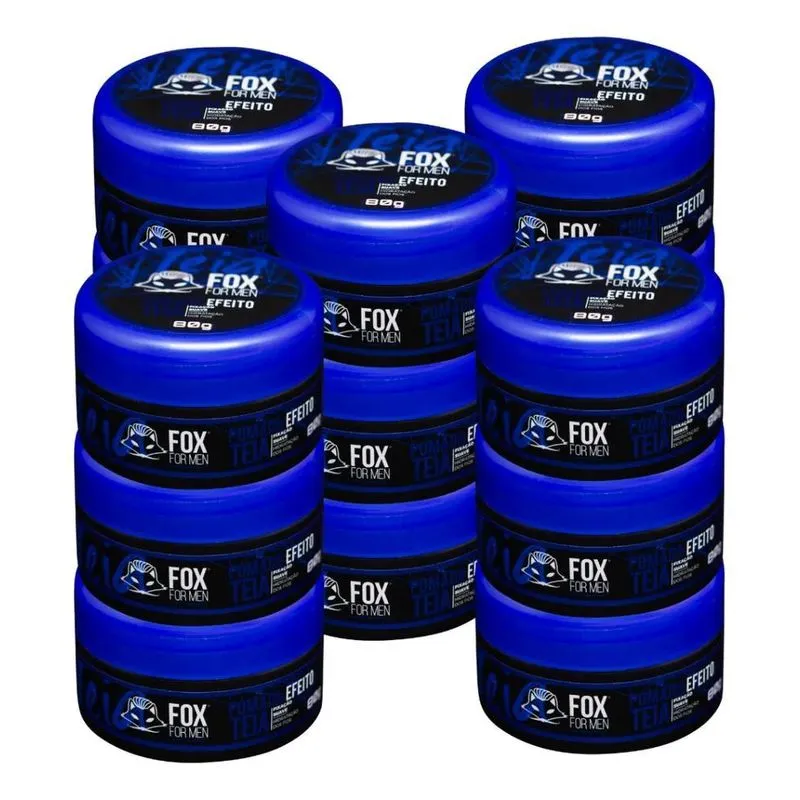 10x Creme Modelador Efeito Teia 80g - Fox For Men - 15 Unid