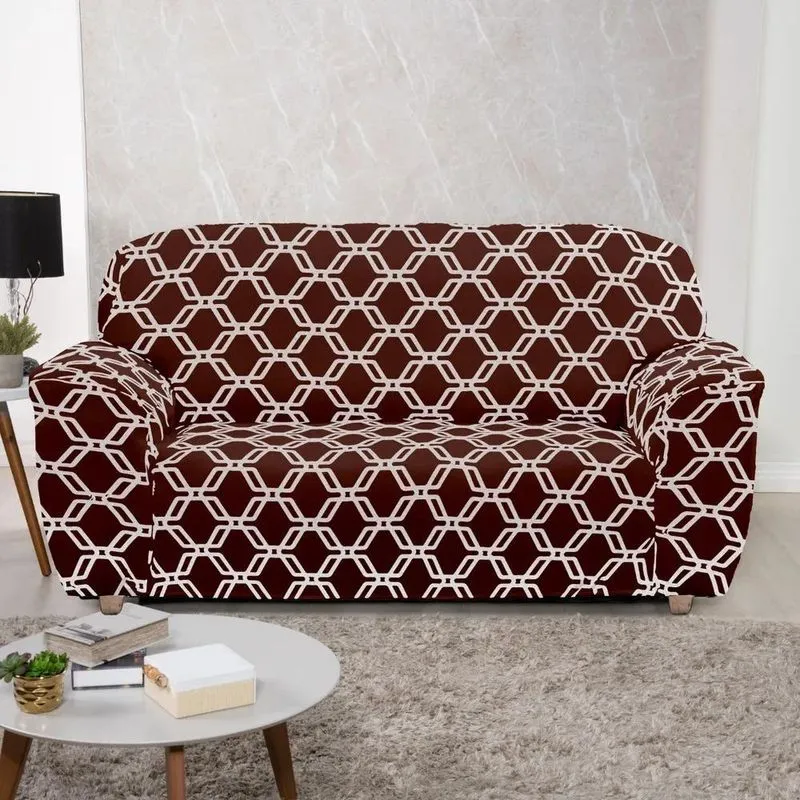 Capa De Sofá Kit 2 E 3 Lugares Várias Geo Tabac