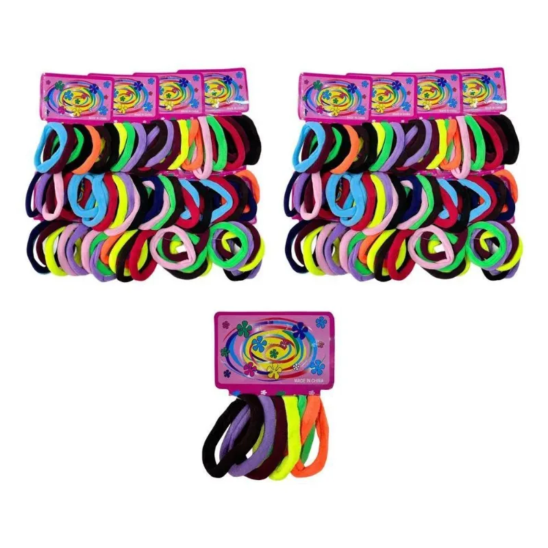 144 Elásticos Rabico Xuxinha Tipo Meia Para Ca Color Sortido