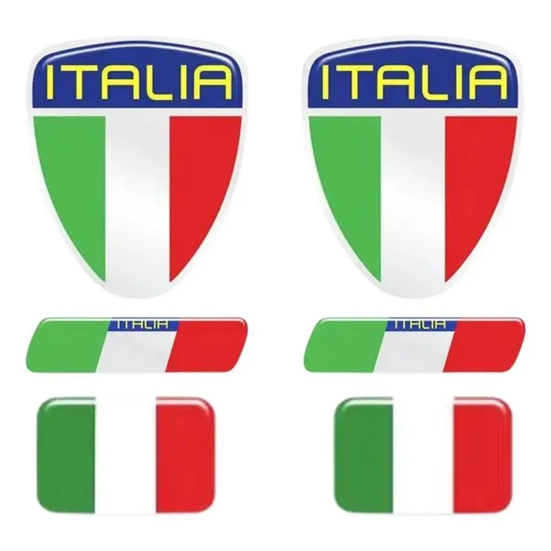 3x Kit Adesivo Fiat Itália Resinado Emblema Escudo Placa Col