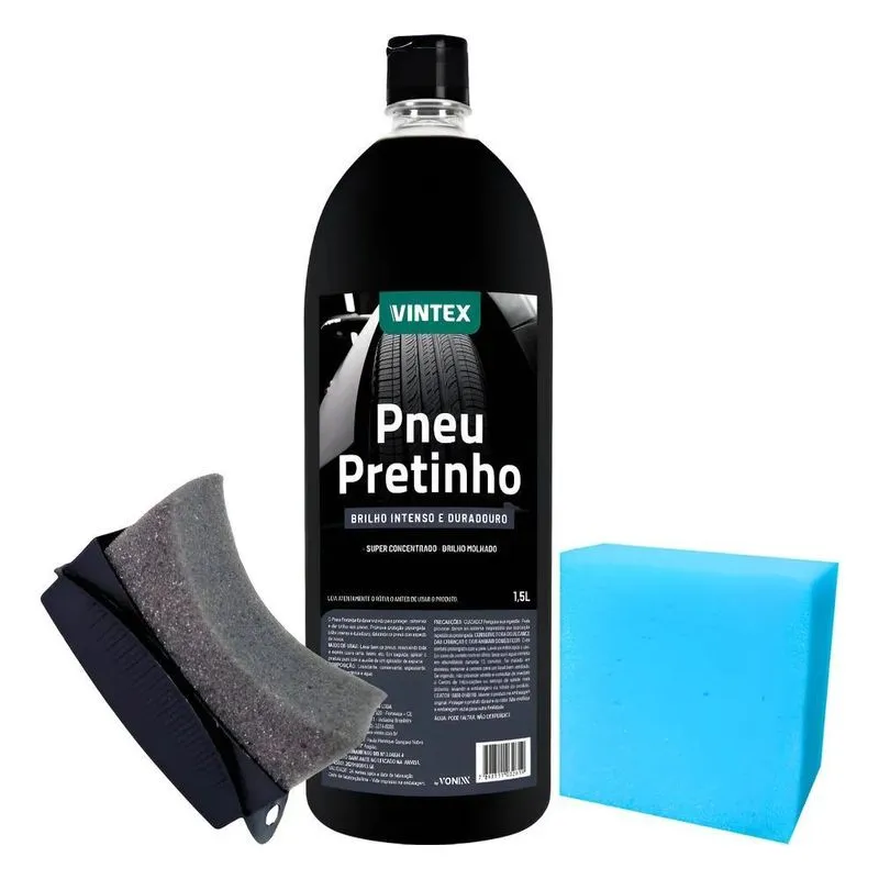 Pneu Pretinho 1,5l Vintex Aplicador Pretinho Selante