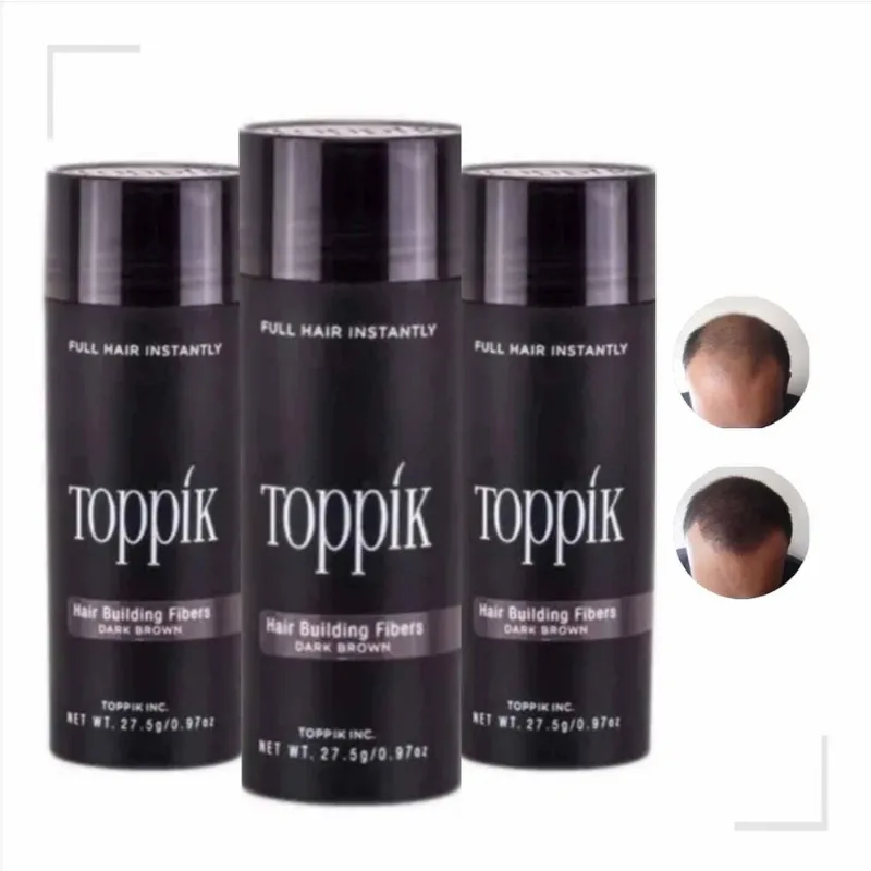 03un - Toppik Hair 27,5g - Fibra Queratina Disfarce Capilar