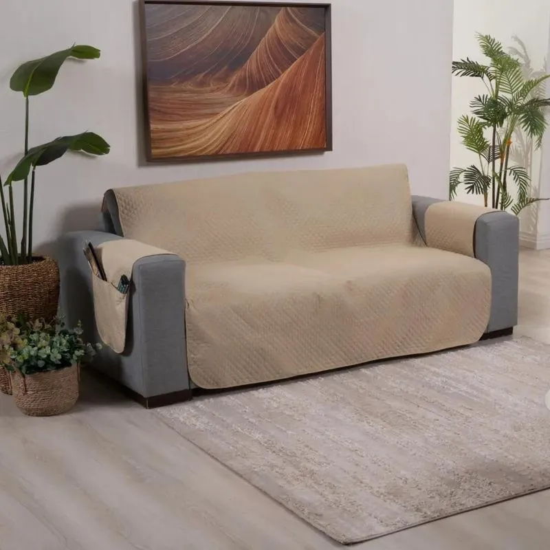 Protetor Pra Sofá 04 Lugares Grande Matelado Liso Oferta Be
