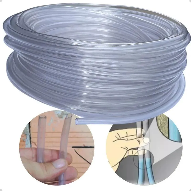 2x Mangueira De Nível Cristal Reforçada 5/16x1,3mm - 15 Metr
