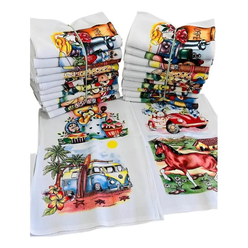Pano De Prato Estampados Com 100 Peças - Tradicional