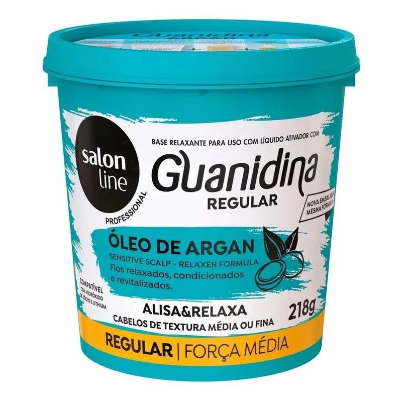 10x Relaxamento Guanidina Óleo De Argan Regular - Salon Lin
