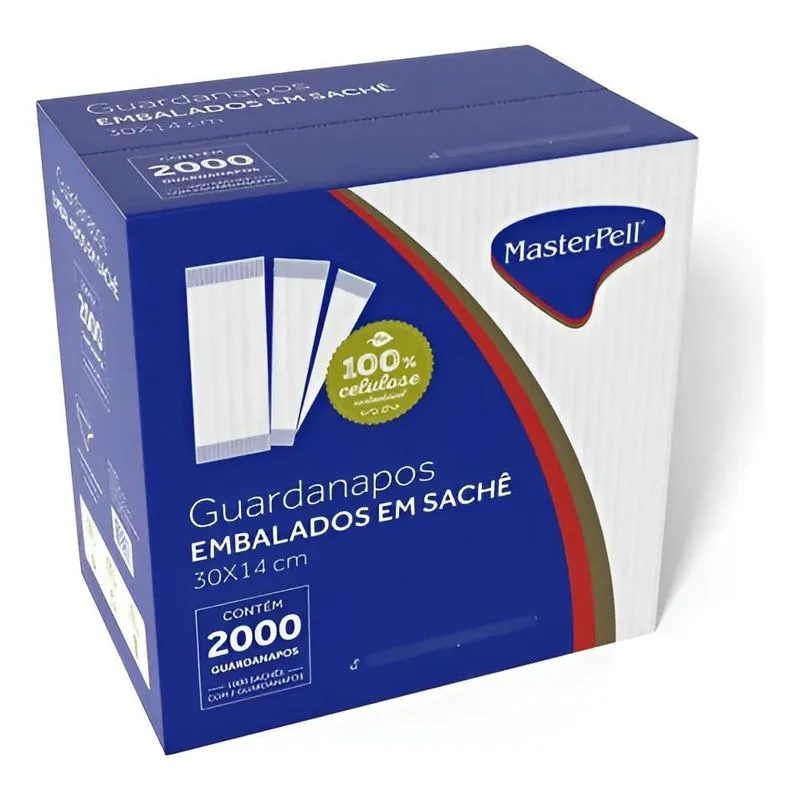 Guardanapo Sachê 30x14cm C/2.000 Fls (1000 Sachês C/2 Fls)