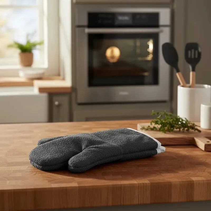 Kit 2 Pares Luva Cozinha Alta Temperatura Forno Industri Azu