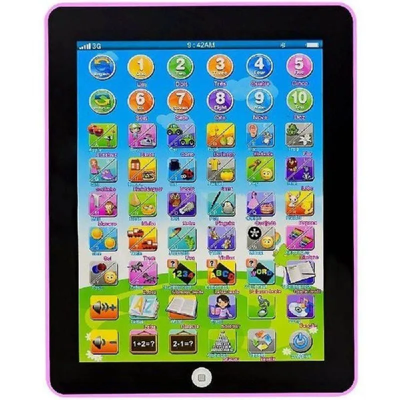Brinquedo Tablet Interativo Educacional Bilingue Multifunção