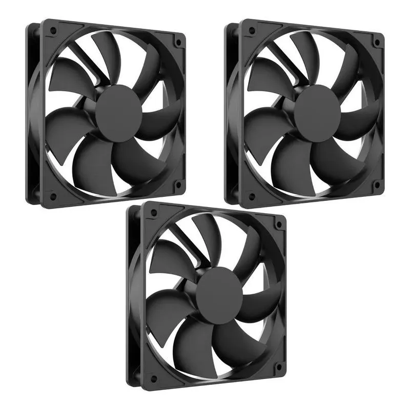 5x 3 Cooler Fan Ventoinha Gamer 120mm Preto Silencioso Gabin